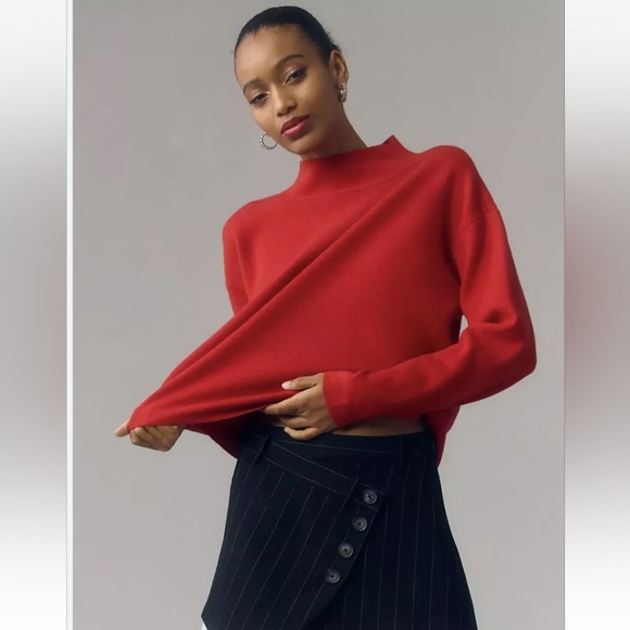 Anthropologie x Maeve The Cary’s Mock-Neck Sweater Size XS NWT Oversized - Picture 1 of 14